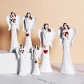 Miniatyrbillede 2 af 5: Hjem Moderne Harpiks Engel Statue Figur Hjem Dekoration Nordisk - A