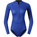 Pikkukuva 1 / 4: One Piece Sukelluspuku Naisille Pitkähihainen Uima-asu Etuvetoketjulla Kolmiomaisella Uimapuvulla Uv UPF 50+ Naisten Bodysuit XS