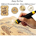Pikkukuva 3 / 5: 23 kappaleen pyrografiavinkit, pyrografiajohtovinkit, säädettävä pyrografiavinkkisarja, ammattimainen mini korkeaimpedanssi ei-taivutettava lämmityskaapeli pyrografiaan