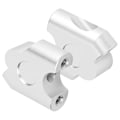 Miniatyrbillede 3 af 5: Styrforhøjer, 2 stk. 22 mm Universal Motorcykel Styrgreb Bagerste Styrholder Flyt Monteringsadapter (Krom Sølv)