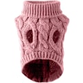 Miniatyrbillede 3 af 4: Hunde Turtleneck Strik Trøje Frakke Vinter Varm Tyk Pullover Strikket Tøj Hæklet Frakke Tøj til Små Mellemstore Store Hunde Hvalpe Katte green