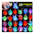 Miniatyrbild 1 av 4: Påskäggspåfyllning 50 stycken påskkorgspåfyllning påskäggspåfyllning 3d LED-fingerljusringar påskleksaker påskfestgåvor spel för barn Vari