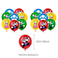 Pikkukuva 3 / 5: Super Mario Bros -elokuvateemaiset lasten syntymäpäiväjuhlatarvikkeet Ilmapallot Banner Kakku Muffinikoristeet Koristelusetti