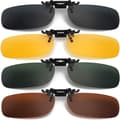 4-pack, Clip-on Polariserande Solglasögon, Överglasögon för Män Kvinnor