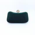 Sammet Bronzed Kvällsväska Retro Clutch - Grön