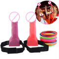 Miniatyrbilde 4 av 8: 2 sett Bachelorette Party Game, Hønefest Jenter Natt Nyhet Leker Rekvisita Tilbehør, Simulering Formet Kastespill For Voksenfest