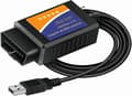 ELM327 Programvara OBD2 Scanner Adapter USB Diagnostikverktyg Kabel för Ford