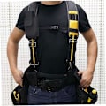 Miniatyrbillede 2 af 5: Værktøjsbælte Suspender Justerbar Heavy Duty Arbejdsbælte Sele Polstret Suspenders Loop Polstret Værktøjsbælte Sele Sort, Gul 1stk