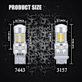 Miniatyrbilde 5 av 5: T25 3457 3157 Switchback Led Blinklys Dual Color 6000k Hvit/gul Gul 12v 4157nak 3457ak 4057 3057 3757ak 5702ak 4157ak Ekstremt Super