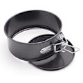 Miniatyrbillede 4 af 6: Tykk rund låsespænde non-stick kageplade pizzaplade flytbar spænde kulstofstål bageplade kageform sort black 3pcs