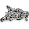 Miniatyrbilde 5 av 5: Realistisk oppblåsbar alligatorleke, flott for sumpfestdekorasjoner, krokodillepranks for voksne K
