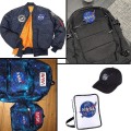 Miniatyrbild 4 av 5: Nasa 100:e rymdfärjeprogrammets militära uppdrag logotyp strykmärken 8-pack för kläder