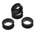 Pikkukuva 1 / 2: 10 kpl hiustenleikkausrenkaat hiustenleikkurit lemmikkieläinten sakset suojaavat sormenrenkaat Black 2.5X2.5CM
