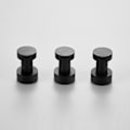Miniatyrbillede 5 af 5: Matte sorte håndklædekroge 5 pakker med rustfrit metal frakke- og badekåbekroge, klæbende eller vægmonterede kroge til badeværelse