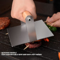 Miniatyrbilde 2 av 5: Burgerpresse for stekeplate, firkantet burgerpresse, non-stick baconpresse, stekeplatepresse 5,5 tommer