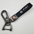 Miniatyrbillede 1 af 5: Nøglering i læder og metal til bilcykel | Holdbar nøglering | Nøglering og krogbeslag i pistolmetal Gun Color Hardware Gun Color Hardware Fiat