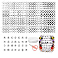 Miniatyrbilde 1 av 5: 1450 stk bokstavsperler sett, hvite akryl alfabet perler bokstav perler for smykkeproduksjon tall perler hjerte perler vennskap armbånd perler mak