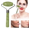 Pikkukuva 2 / 5: Vihreä yksipäinen kasvohieronta Jade-kivi laihtuminen kasvojen ja kaulan hierontalaite nosto työkalu Anti Wrinkle hierontarulla N1
