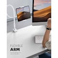 Miniatyrbilde 2 av 6: Svanehals Nettbrettholder, Fleksibel Nettbrettstativ - 36\" Lazy Arm 360 Justerbar Holder Klemme Brakett Seng for iPad Pro 9.7, 10.5, 11, 4.7-11\" Enheter white