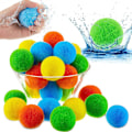Miniatyrbild 4 av 9: 50-pack återanvändbara vattenstudsbollar absorberande bomullsbollar för utomhuspool strandfester