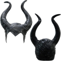 Miniatyrbillede 2 af 5: Halloween 2023, Maleficent Horn Hovedbøjle Cosplay Sort, Ond Maleficent Hovedbeklædning Ornament, til Kvinde/Mand
