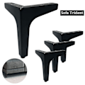 Pikkukuva 1 / 4: 1/4 kpl metalliset huonekalujalat sohvalle, tee-se-itse-kaapin jalat, huonekalujalat, kodinsisustus Black 1PC 15cm