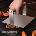 Miniatyrbilde 4 av 5: Burgerpresse for stekeplate, firkantet burgerpresse, non-stick baconpresse, stekeplatepresse 5,5 tommer