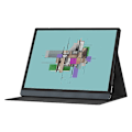Miniatyrbild 2 av 5: Skyddande fodral i PU-läder med stativ till Onyx BOOX Tab 10C Pro