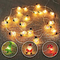Miniatyrbillede 2 af 5: Led julemand Snefnug Hjortehoved Lyssnor Julepynt 2022 Xmas Nytårsgave Julepynt