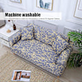 Miniatyrbild 3 av 5: Hög elastisk polyesterfibersofföverdrag grå - fåtölj, soffa, loveseat möbelskydd (1)