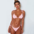 Miniatyrbilde 1 av 5: Kvinners Push-up Polstret Bikinisett Stropp Badedrakt Strandklær Badedrakt Pink S