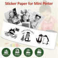 Miniatyrbilde 3 av 5: 6 ruller med mini lommeprinter klistremerkepapir, 30 x 57 mm selvklebende termisk papir for lommeprinter, White