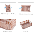 Miniatyrbillede 4 af 5: Pakke med 6 mini sammenklappelige kasser, plastikkasser, plastikopbevaringskasser, små foldekurve, sammenklappelige plastikkasser (15 x 10 x 5,8 cm)