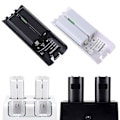 Miniatyrbilde 2 av 5: 2 stk. Svart/hvitt oppladbart batteri for Wii-spillkonsolltilbehør 2800mah Black