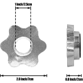 Miniatyrbillede 2 af 3: Sæt med 4 håndvægt-spinlock, skridsikre 25 mm standard spinlock-kraver, skruelåg til håndvægtstænger, stangstjerneklemmer -t