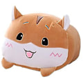 Miniatyrbild 1 av 5: 8 tum söt gul hamster plysch fylld djur cylindrisk kroppskudde, supermjuk tecknad kramleksak gåvor för sängkläder, barn sovande kawaii kudde