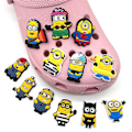Miniatyrbilde 1 av 5: 12 stk Minions Despicable Me skosjarm for Clog sandaler Croc sko DIY dekorasjonstilbehør