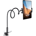 Miniatyrbilde 1 av 6: Svanehals Nettbrettholder, Fleksibel Nettbrettstativ - 36\" Lazy Arm 360 Justerbar Holder Klemme Brakett Seng for iPad Pro 9.7, 10.5, 11, 4.7-11\" Enheter black