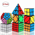 Miniatyrbilde 1 av 3: Speed Cube Set, Magic Cube Bundle 2x2 3x3 4x4 Pyramid - Toy Puzzles Cube For Kids And Adults Set Of 8 From Yaying