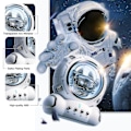 Miniatyrbild 5 av 5: Astronaut Luminous Bluetooth-högtalare, 360omnidirectional Stereoeffekt, Sju nattljusseffekter för sovrum, flickor Pink