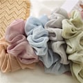 Pikkukuva 4 / 6: HIUSLENKIT 8 KPL - Laadukkaat pehmeät sifonkihiuslenkit söpöllä rusettimuotoilulla, monipuolinen käyttö naisille ja tytöille, 8 eri väriä Multicolor