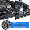 Miniatyrbillede 4 af 5: Usb 2.0 Front Panel Header Usb 9pin Til Usb 2.0 Type-e Intern Adapter Motherboard Stik Adapter