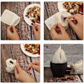 Miniatyrbilde 3 av 5: 30 stk krydderposer for matlaging Ostedukposer for siling Gjenbrukbare tomme teposer Snøreposesupper Musselinposer