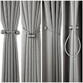 Pikkukuva 4 / 5: Magneettinen verhonpidike Magneettinen verhonpidin Hopeanharmaa 2 kpl Verhomagneettilukot Kotiremmit