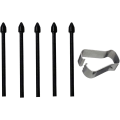 Miniatyrbillede 4 af 4: 25 stk. stylus refill udskiftning stylus touch pen spids substitut nib til Galaxy Note20/Note10/Tab S6/Tab S7-Sort