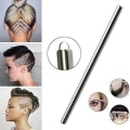 Miniatyrbilde 1 av 5: 1 Hårgraveringspenn + 10 Blader Hårklipper Diy Frisyre Salon Magisk Gravert Rustfritt Stål Fjær Frisør Frisørsaks