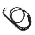 Miniatyrbilde 2 av 2: 1,9 m Bull Whip Lær Og Semsket Flettet Haler Hestesport Hestepisker (svart) Black Size 1
