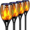 Tomcare Solcellslampor, 109 cm vibrerande lågor 96 LED fackellampor