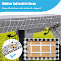 Miniatyrbild 2 av 5: Bordduksklämmor med Dolda Remmar 6-pack, Justerbar Elasticitet Picknick Bordduk Klämma Inomhus Utomhus Stor Klämma för Tjocka Bord Bänköverdrag