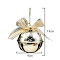 Miniatyrbillede 2 af 5: Julepynt Malet Smedejern Juletræ Dekoration Klokker Julepynt gold
